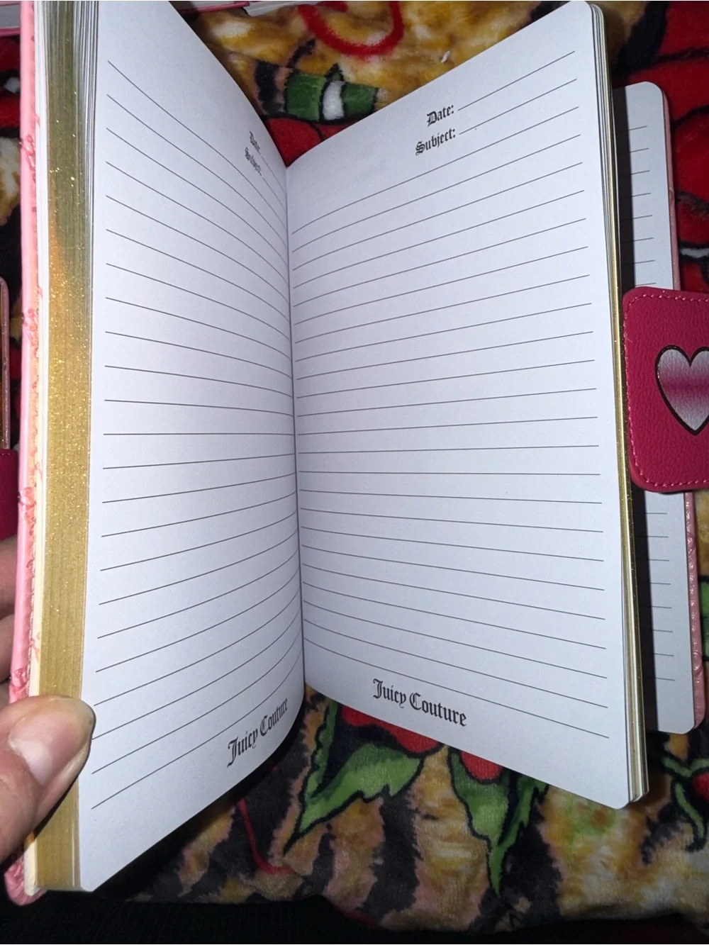 Juicy Couture Pink Heart Journal with Glitter Heart Pen